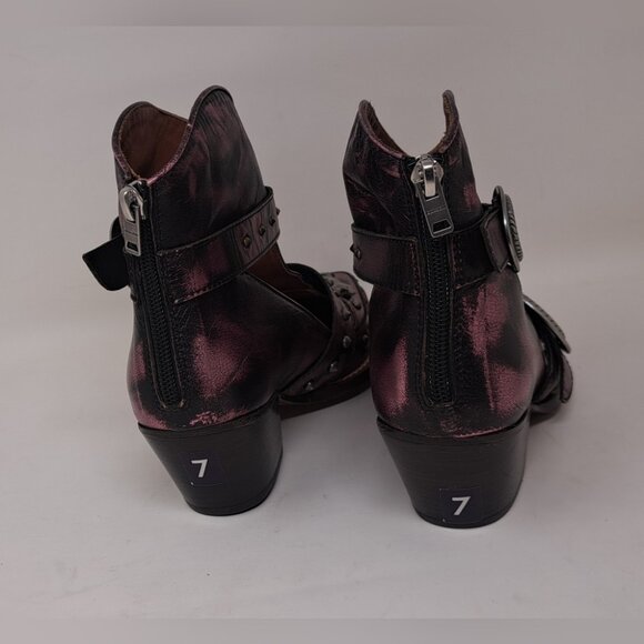 NEW Coach Womens Cut Out Western Creeper Boots Bootie Metallic Purple Size 7 'US - Picture 11 of 14